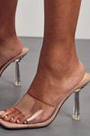 MissPap Square Toe Clear Heeled Mules thumbnail 2
