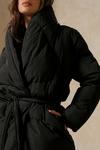MissPap Belted Oversized Collar Detail Puffer thumbnail 6