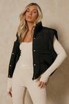 MissPap Cropped Panelled Puffer Gilet thumbnail 1