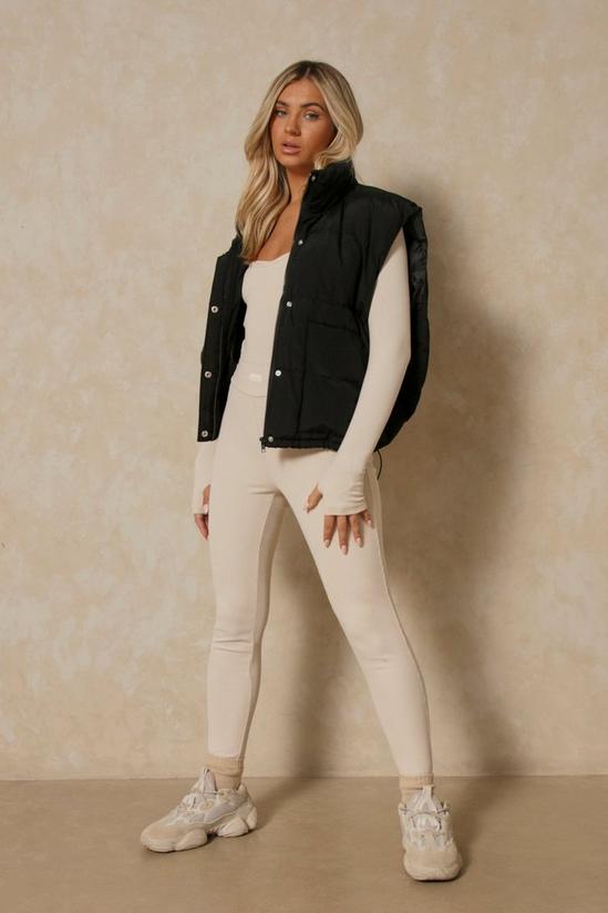 MissPap Cropped Panelled Puffer Gilet 4