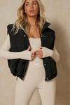 MissPap Cropped Panelled Puffer Gilet thumbnail 5