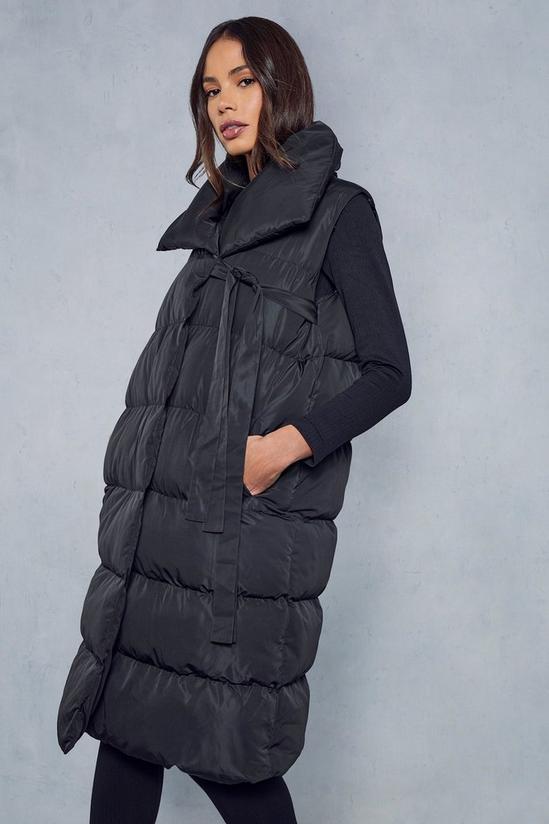 MissPap Oversized Collared Maxi Puffer Gilet 4