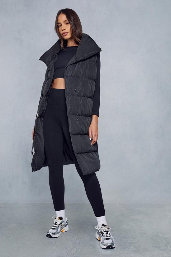 MissPap Oversized Collared Maxi Puffer Gilet 6