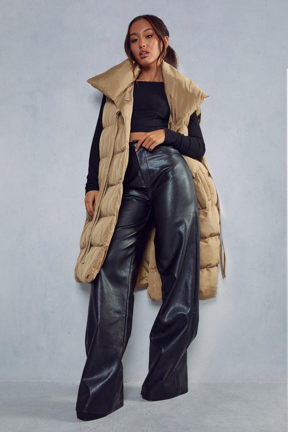 Misspap Oversized Collared Maxi Puffer Gilet