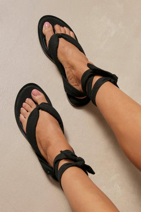 MissPap Woven Tie Up Sandals 2