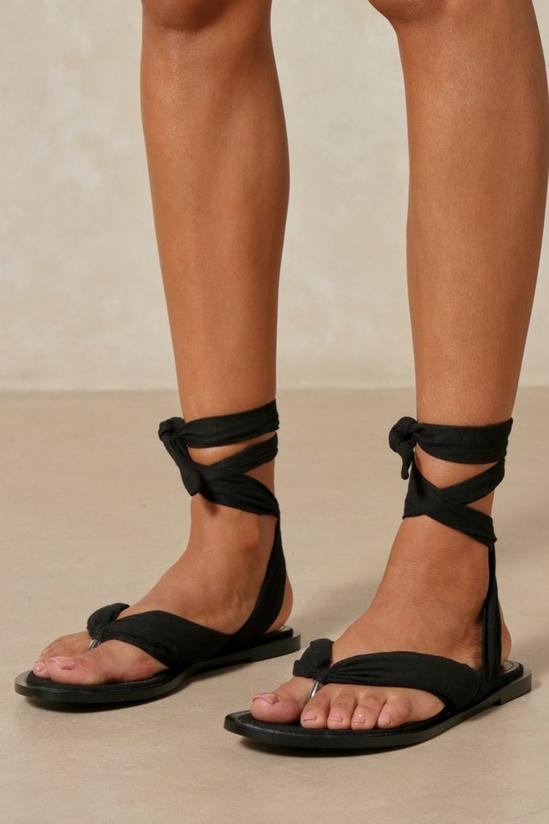 MissPap Woven Tie Up Sandals 3