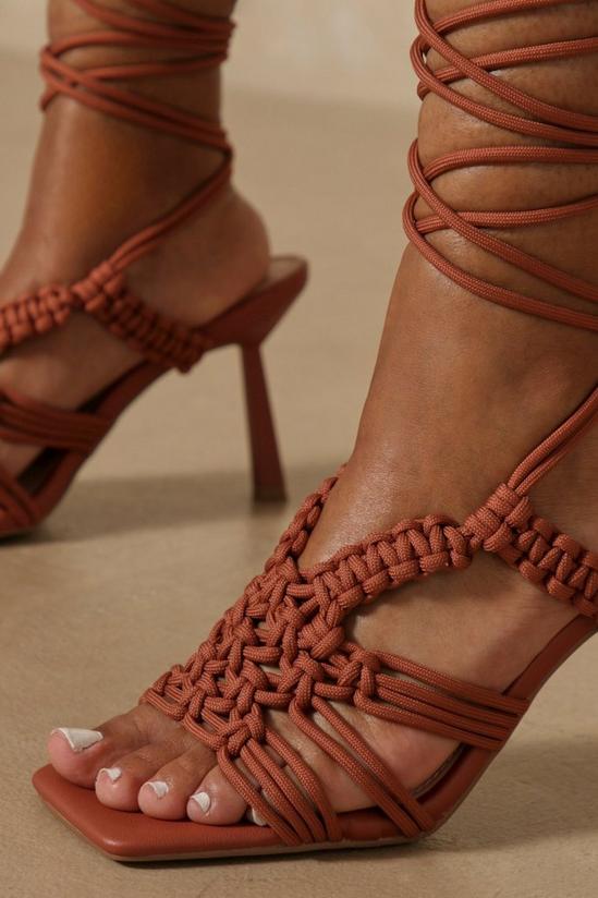 MissPap Woven Detail Lace Up Heels 2