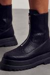 MissPap Croc Zip Chunky Ankle Boots thumbnail 2