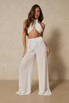 MissPap Sheer Floaty Trouser And Tie Top Co-ord thumbnail 1