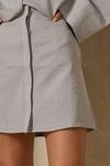 MissPap Linen Look Placket Detail Mini Skirt thumbnail 6