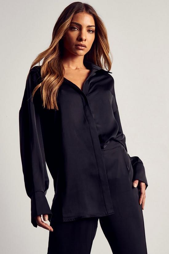 MissPap Satin Relaxed Oversized Shirt 1