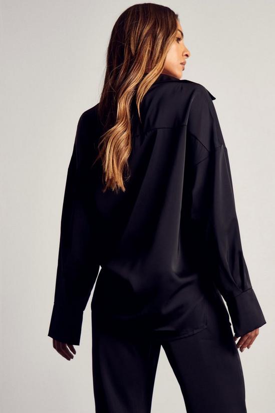 MissPap Satin Relaxed Oversized Shirt 3