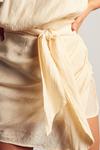 MissPap Textured Linen Look Drape Detail Dress thumbnail 6