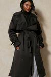 MissPap Satin Tie Sleeve Trench thumbnail 5