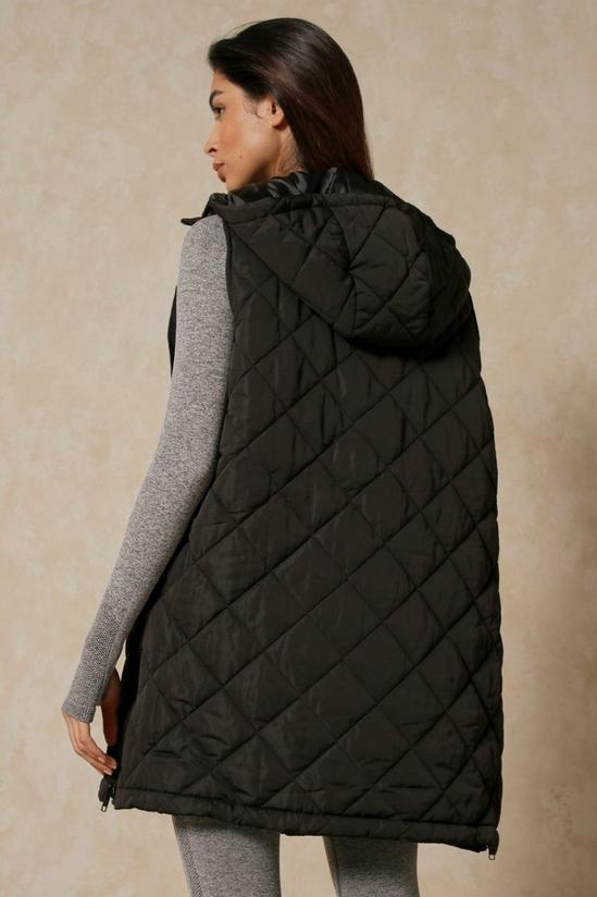 MissPap Quilted Contrast Detail Hooded Gilet 3