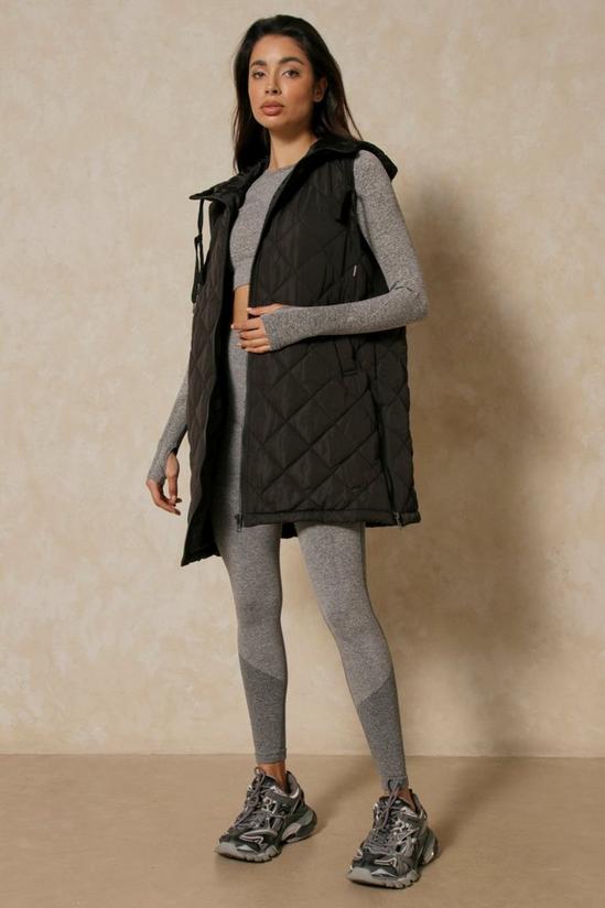 MissPap Quilted Contrast Detail Hooded Gilet 4