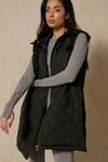 MissPap Quilted Contrast Detail Hooded Gilet thumbnail 5