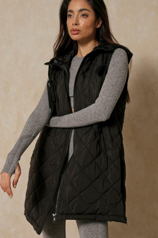 MissPap Quilted Contrast Detail Hooded Gilet 5