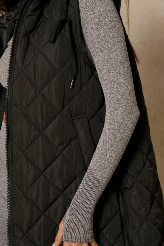 MissPap Quilted Contrast Detail Hooded Gilet 6