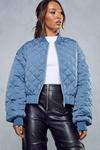 MissPap Quilted Oversized Bomber Jacket thumbnail 1