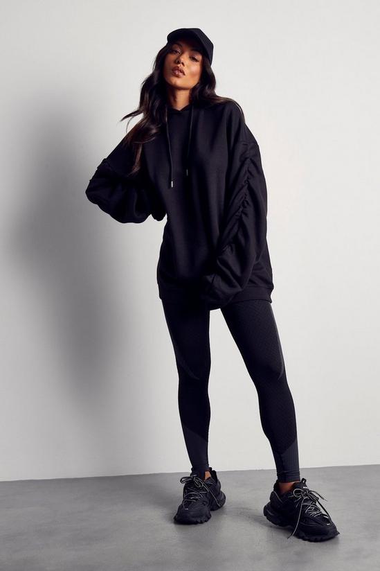 MissPap Oversized Ruched Arm Hoodie 1