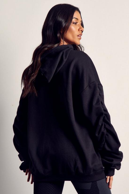 MissPap Oversized Ruched Arm Hoodie 3