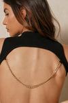 MissPap Chain Detail Backless Bodysuit thumbnail 6