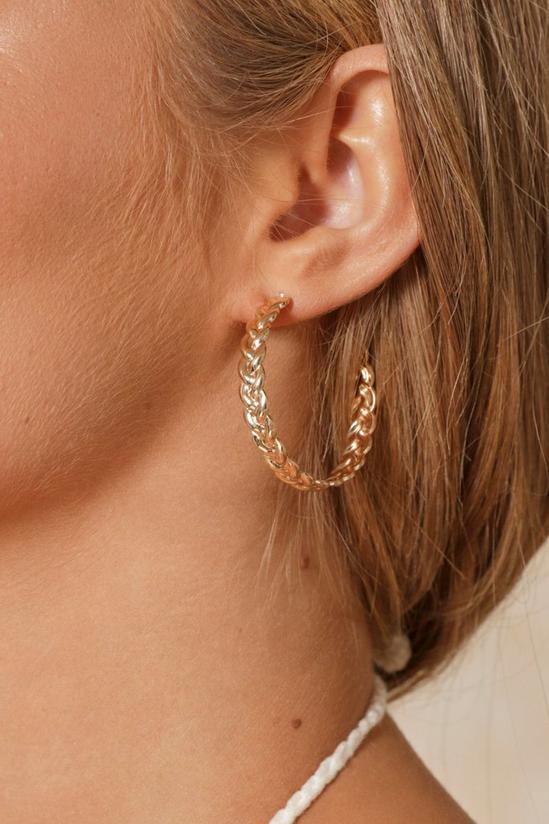 MissPap Gold Plaited Hoop Earrings 2