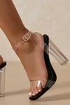 MissPap Wide Fit Clear High Heels thumbnail 2