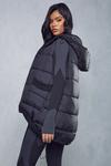 MissPap Ribbed Trim Hooded Puffer Gilet thumbnail 3
