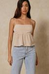 MissPap Sheer Floaty Strappy Crop Top thumbnail 1
