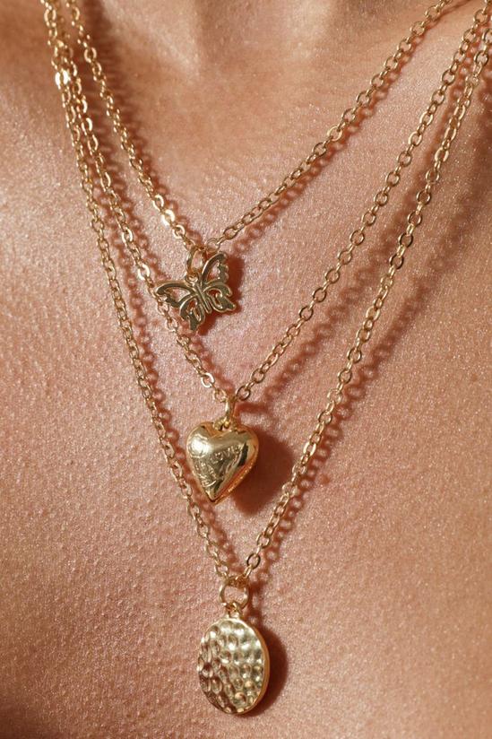 MissPap Triple Layer Heart And Pendant Necklace 2