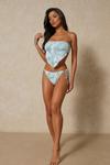 MissPap Marble Print Scarf Top Bikini Set thumbnail 4