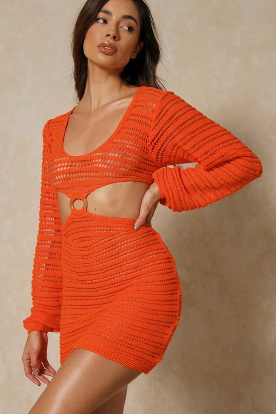 MissPap Crochet Cut Out Ring Detail Dress 1