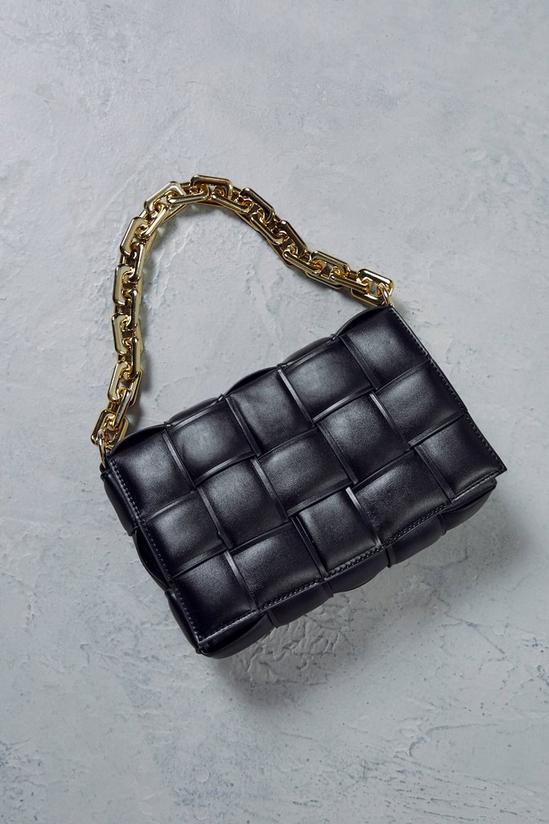 MissPap Leather Look Woven Chain Shoulder Bag 2