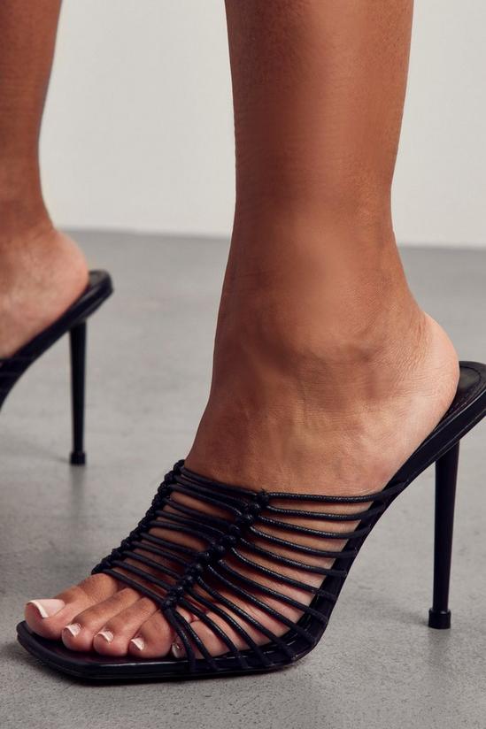 MissPap Woven Strappy Heeled Mules 2