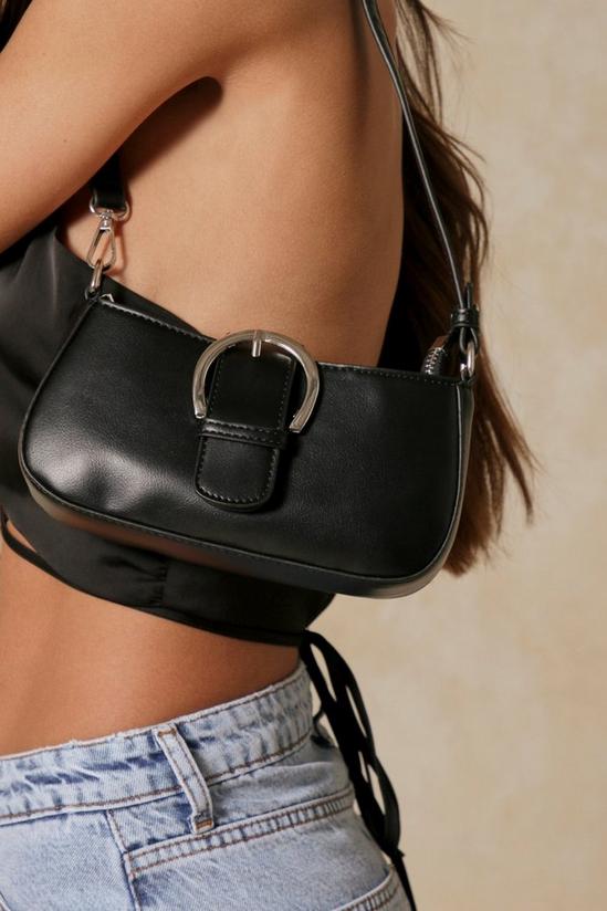 MissPap Leather Look Buckle Detail Shoulder Bag 2