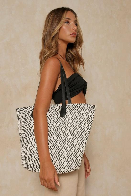 MissPap Woven Straw Shopper Beach Bag 1