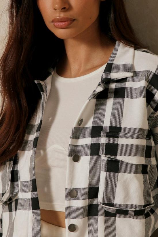 MissPap Cropped Checked Pocket Detail Shacket 2