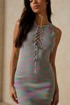 MissPap Knitted Ribbed Lace Up Top Mini Dress thumbnail 2