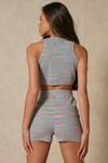 MissPap Knitted Ribbed Lace Up Short Co-ord thumbnail 3