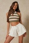 MissPap Knitted Stripe Halter Top thumbnail 1