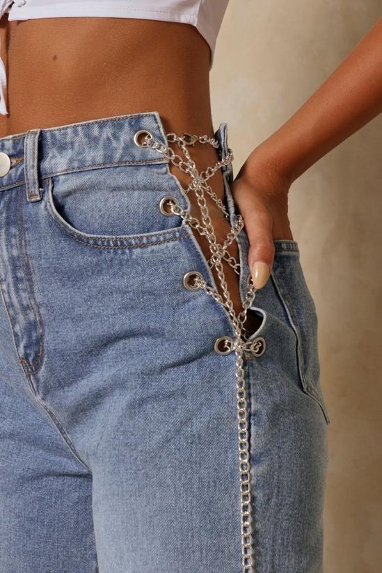MissPap Chain Side Detail Baggy Fit Jeans 6
