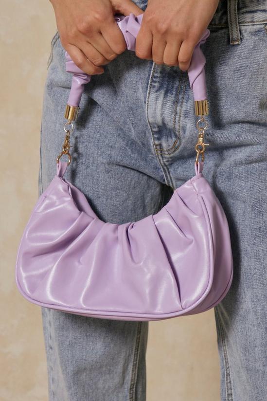 MissPap Leather Look Ruched Shoulder Bag 1