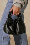 MissPap Leather Look Ruched Handle Grab Bag thumbnail 1