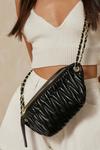 MissPap Leather Look Quilted Chain Strap Bum Bag thumbnail 1