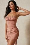 MissPap Satin Ruched Side Strappy Dress thumbnail 2