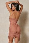 MissPap Satin Ruched Side Strappy Dress thumbnail 3