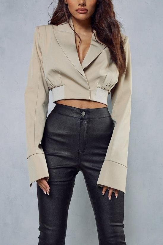 MissPap Leather Look Coated Denim Skinny Jean 5