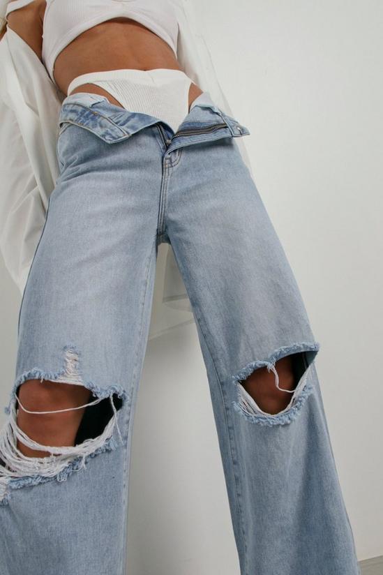 MissPap Side Slash Detail Straight Leg Jean 1